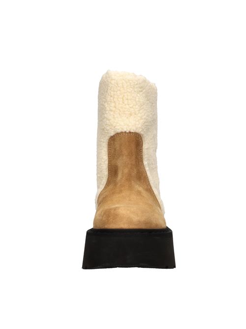 Suede and fake-fur ankle boots N°21 | SP05410541 M005MARRONE